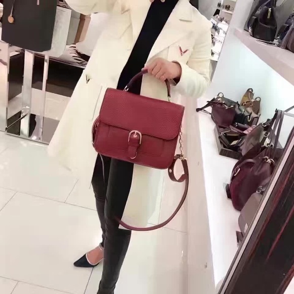 Michael Kors cooper satchel bag NWT cherry red or black - Picture 14 of 15